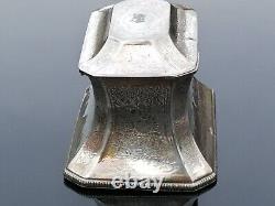 Antique Twin Section Tea Caddy Old Sheffield Silver Plate Victorian Rare