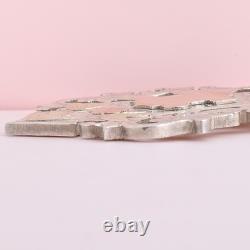 Antique Victorian 1.75 Sterling Silver Rose Yellow Gold Plate Fob Charm Pendant