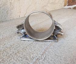 Antique Victorian Bald Eagle Meriden Rogers USA Silver Plate Napkin Ring 1860s