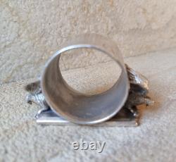 Antique Victorian Bald Eagle Meriden Rogers USA Silver Plate Napkin Ring 1860s