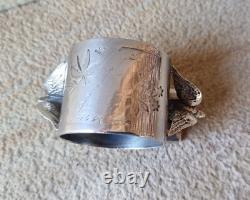Antique Victorian Bald Eagle Meriden Rogers USA Silver Plate Napkin Ring 1860s