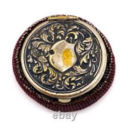 Antique Victorian Cut Steel Coin Purse Silver Plated Repousse Lid Tatting Base