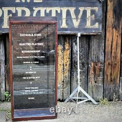 Antique Victorian Deykin & Sons Silver Plate Shop Display Cabinet Mirrored Sides