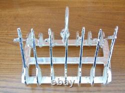 Antique Victorian French Silver Plated Tennis Racket 6 Slice Novelty Toast Rack