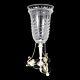 Antique Victorian Mappin Webb glass celery vase fern engraved silver plated swan
