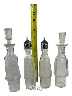 Antique Victorian Meriden Quadruple Silver Plated Cruet Canister Set 4 Out Of 6