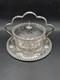 Antique Victorian Silver Plate & Cut Glass Lidded Butter Dish By JP & Co