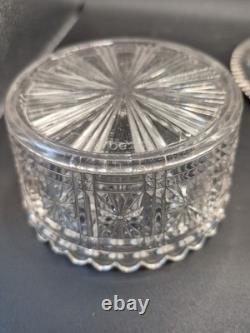 Antique Victorian Silver Plate & Cut Glass Lidded Butter Dish By JP & Co