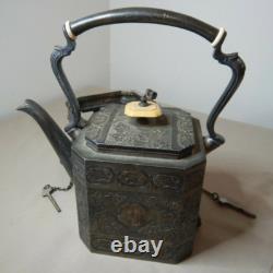 Antique Victorian Silverplated Teapot Kettle Spirit Burner Stand Shaw & Fisher