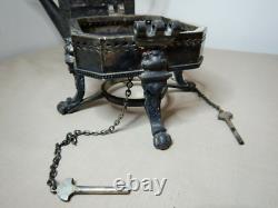 Antique Victorian Silverplated Teapot Kettle Spirit Burner Stand Shaw & Fisher