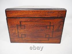 Antique Victorian Vanity Box Complete With Silver Plate Glass Bottles For Repair