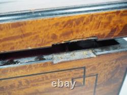 Antique Victorian Vanity Box Complete With Silver Plate Glass Bottles For Repair