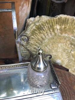 Antique Victorian silver plated stationary box engraved Ploughing 1st prize 1879