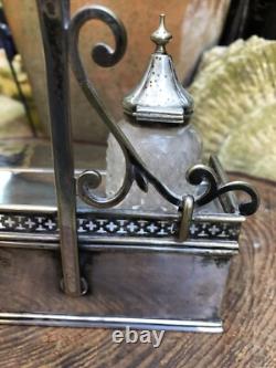 Antique Victorian silver plated stationary box engraved Ploughing 1st prize 1879