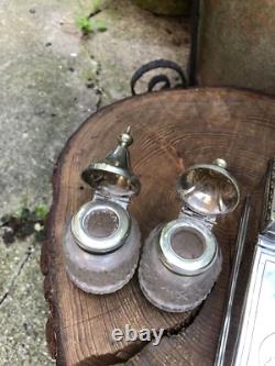 Antique Victorian silver plated stationary box engraved Ploughing 1st prize 1879