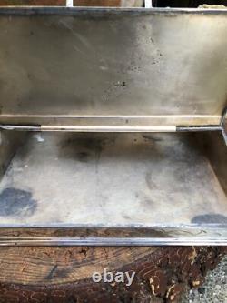 Antique Victorian silver plated stationary box engraved Ploughing 1st prize 1879