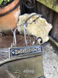 Antique Victorian silver plated stationary box engraved Ploughing 1st prize 1879