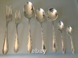 Antique Viners Sheffield Silver Plate Cutlery Canteen Late 1930s LOCK KEY 53-Pc