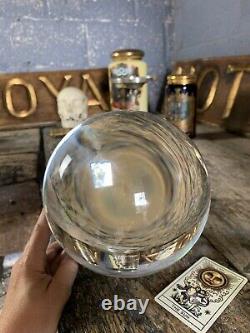 Antique Vintage Crystal Ball Fortune Teller Silver Plated Putto Stand Large 40cm