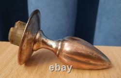 Antique Vintage Dragon Glass Bottle Decanter Brass Copper Overlay Silver Plating