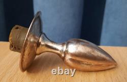 Antique Vintage Dragon Glass Bottle Decanter Brass Copper Overlay Silver Plating