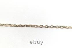 Antique Vintage Garnet Silver Plated Necklace Rose Cut Ring, L 41Cm