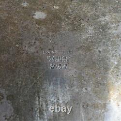 Antique Vintage Lockhart Silver Plate Engraved Square Wedding Cake Stand Platter