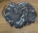 Antique WMF Art Nouveau Maiden Silvered Pewter Card Tray