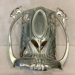 Antique Wmf Silver Plate On Metal Art Nouveau Twin Handle Bottle Holder
