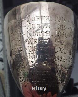 Antique Wolstanton School Football Trophy Orme Newcastle Under Lyme Silver Plate