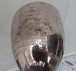 Antique Wolstanton School Football Trophy Orme Newcastle Under Lyme Silver Plate