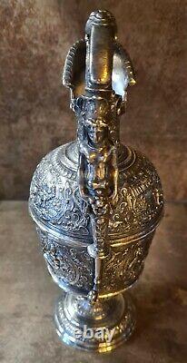 Antique XIX Antique Victorian Silver Silver Silver Silver Plate Wine ewer