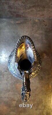 Antique XIX Antique Victorian Silver Silver Silver Silver Plate Wine ewer