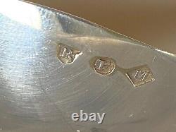 Antique c1907 Pair Ornate Gold Plated Serving Spoons as Palms Dark Metal Climber
