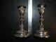Antique candlesticks by Elkington & Co silver plate, matching numbers