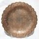 Antique copper silver plate in Islamic Persian style with floral patterning
