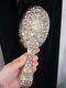 Antique ornate large silver plated/ grooming hair brush dressing table display