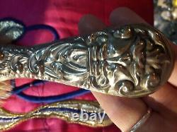 Antique ornate large silver plated/ grooming hair brush dressing table display