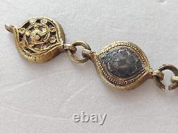 Antique roman gold plated silver bracelet Vintage Ancient Artefact Roman Empire