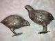 Antique two partridge old silver, brass, hunting