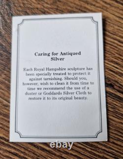 Antiqued Silver Plated Pewter Military Figure Royal Hampshire ART Foundry