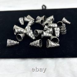 Antiqued Sterling Silver Plate Cone Ends 15 pair 18mm x 12mm