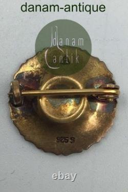 Anton Michelsen Gold Plated Sterling Silver Miniature Marguerite Brooch