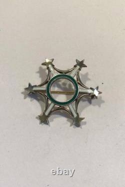 Anton Michelsen Sterling Silver Star Brooch Gold Plated and Enamel Anton Michelsen Sterling Silver Star Brooch Gold Plated and Enamel