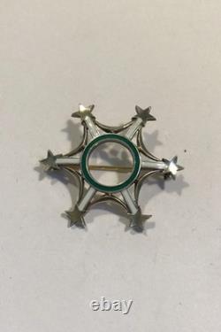 Anton Michelsen Sterling Silver Star Brooch Gold Plated and Enamel Anton Michelsen Sterling Silver Star Brooch Gold Plated and Enamel