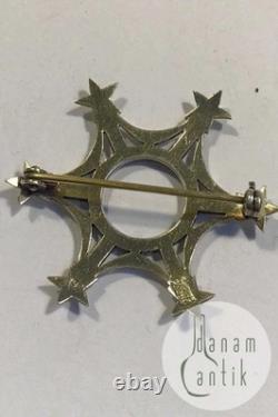 Anton Michelsen Sterling Silver Star Brooch Gold Plated and Enamel Anton Michelsen Sterling Silver Star Brooch Gold Plated and Enamel