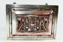 Archibald Knox / AE Jones Silver Plated Enamel Copper Brass Box Liberty & Co
