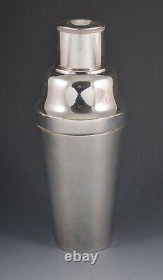 Art Deco 1930s Original Silver-plate Cocktail Shaker By Mappin & Webb London