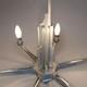 Art-Deco Chandelier Circa 1920s Original Chrysler Building Style Nickel Plating