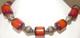 Art Deco Cherry Faturan silver plated bead massive necklace, 131 gr. Length 84
